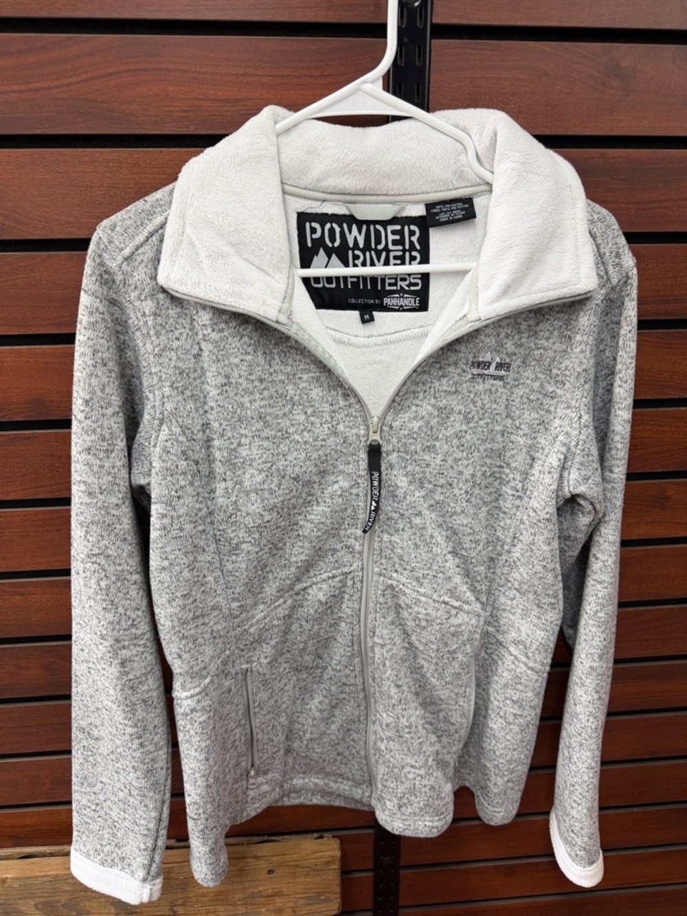 Powder River Outfitters Women's Light Gray Full-Zip Fleece Jacket